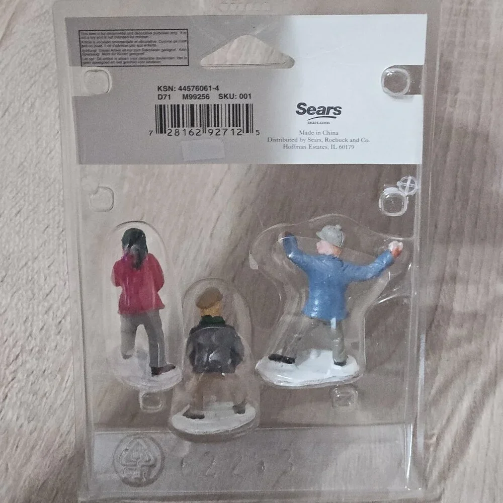Lemax Christmas Village Figurines Snowbal Fight 2006 Vintage New